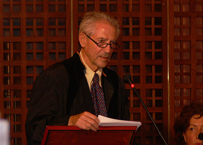 Daniel Stern in occasione del conferimento della Laurea Honoris Causa in Psicologia Clinica dello Sviluppo dell'Università degli Studi di Palermo, 2015