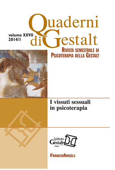 Quaderni di gestalt 2014-1 rivista italiana di psicoterapia della gestalt