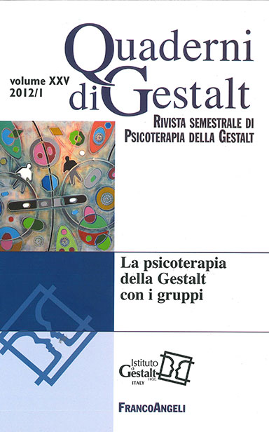 Quaderni di Gestalt 2012 n.1 Rivista Italiana di Psicoterapia della Gestalt