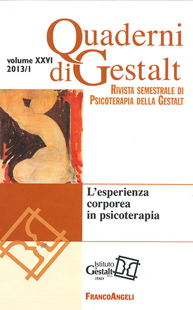 Quaderni di Gestalt 2013 n.1 Rivista Italiana di Psicoterapia della Gestalt